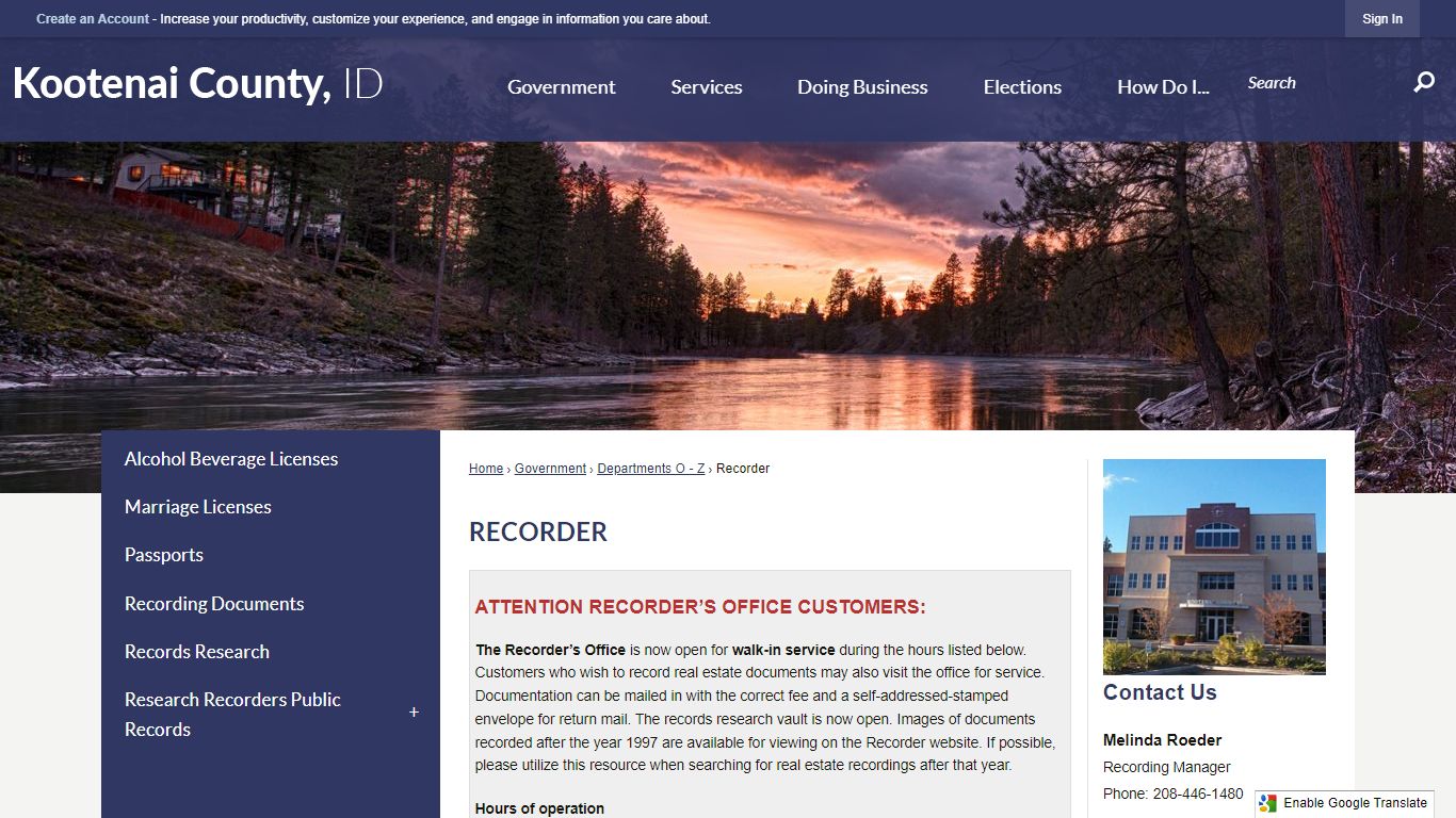 Recorder | Kootenai County, ID